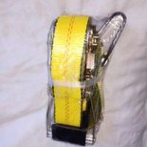 Uline Amarres con Trinquete - Gancho Plano, 2" x 27', Capacidad de 10,000 lb